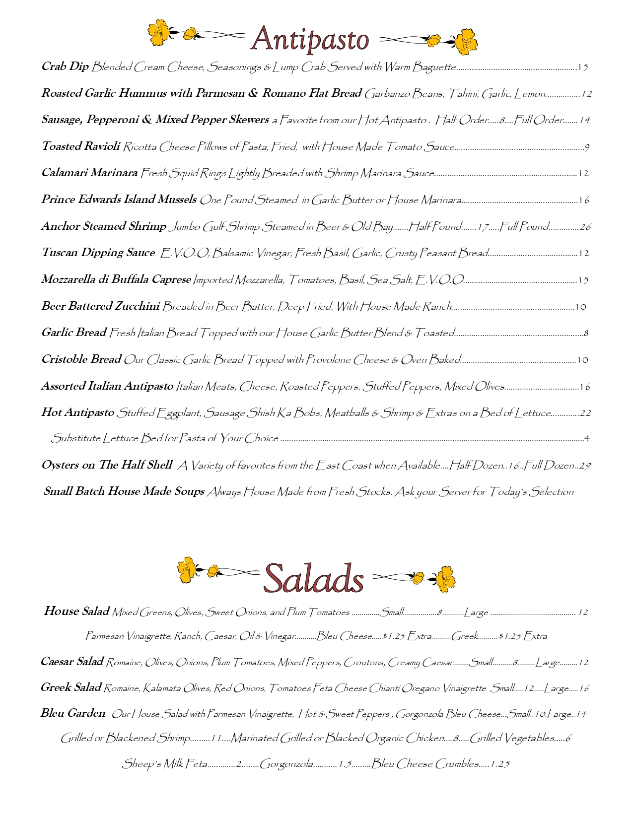 Full Menu