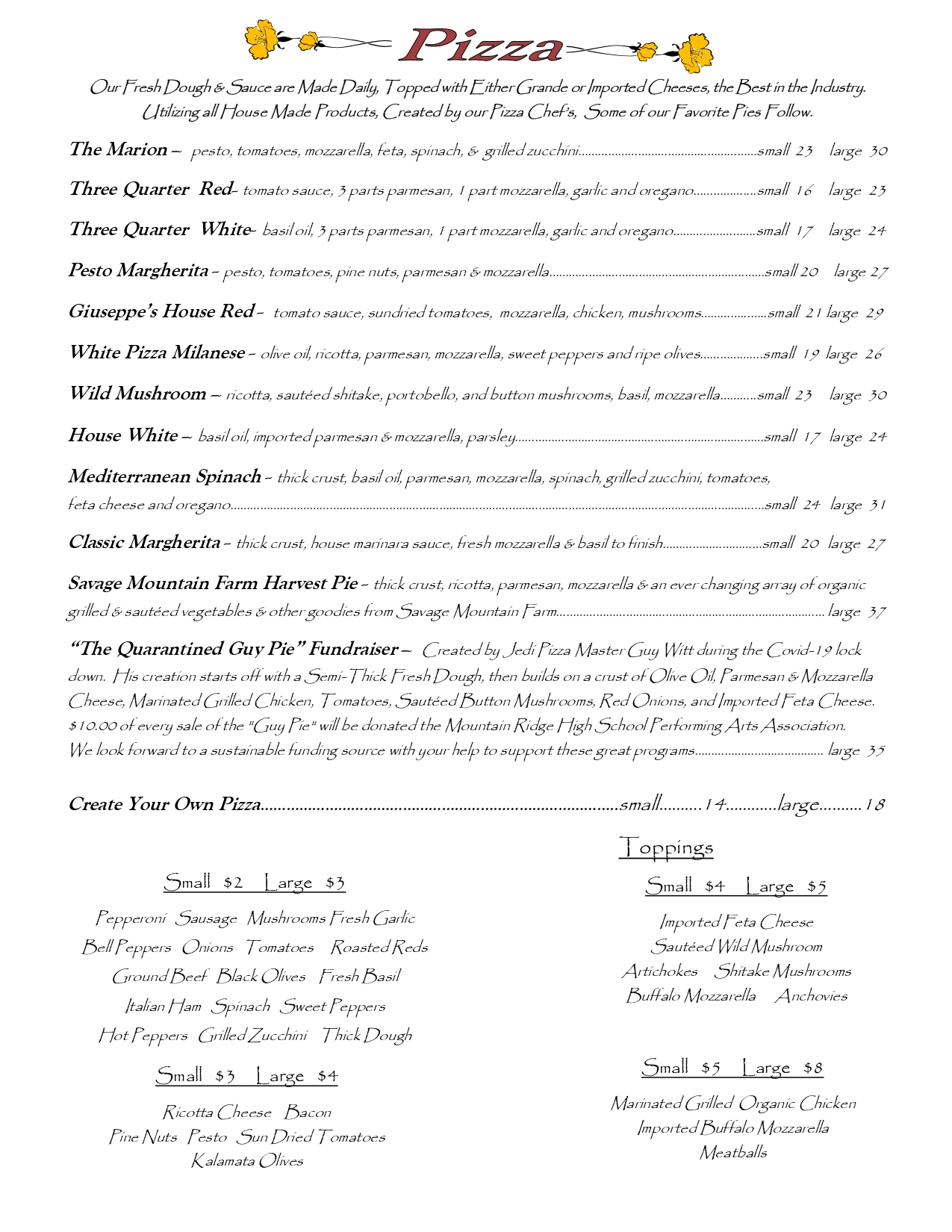 Full Menu